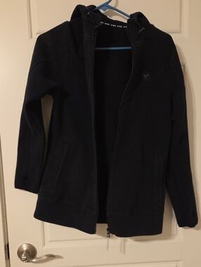Alpha Forward Black Hooded Jacket